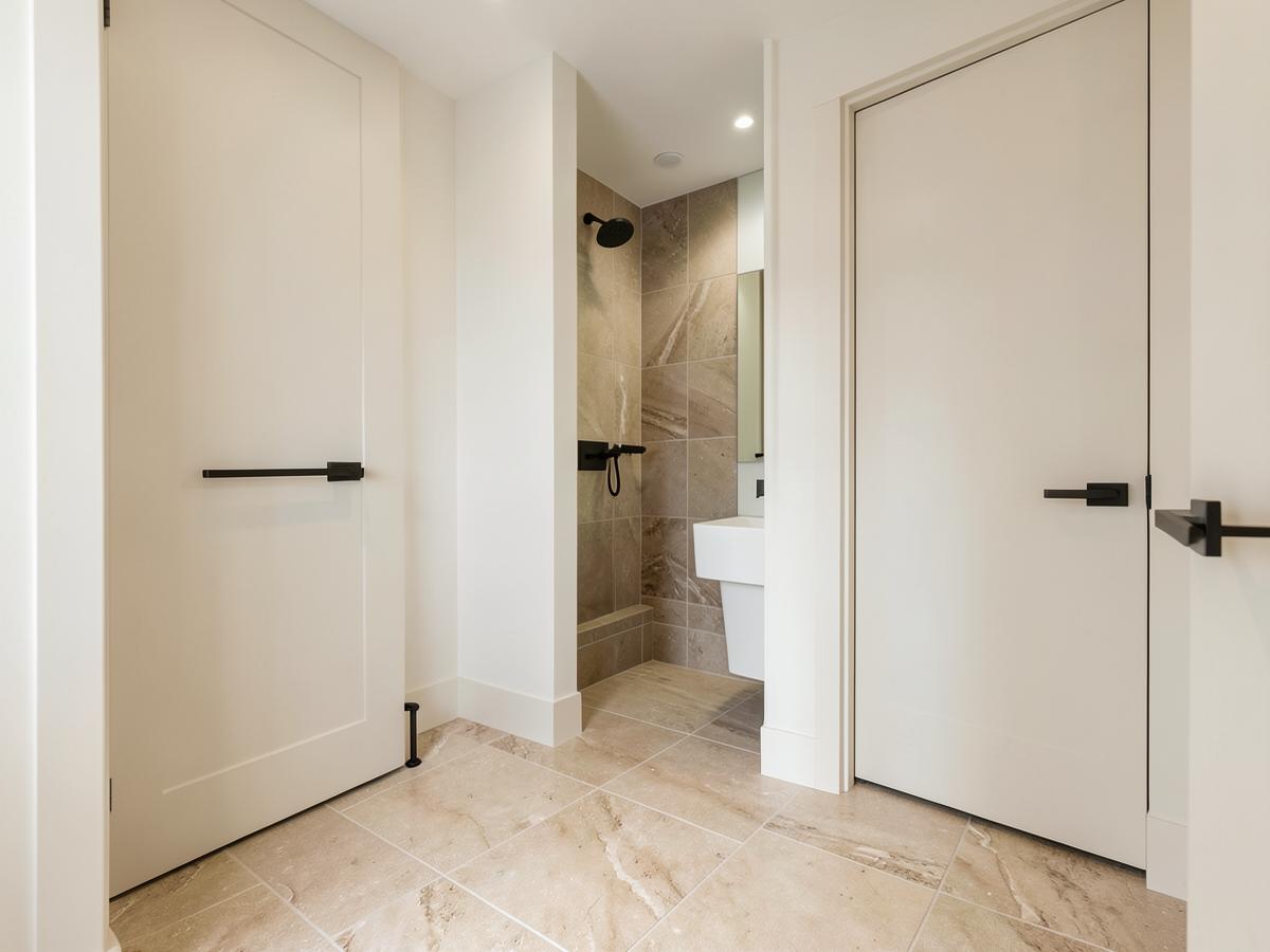 Tile flooring in a residential interior